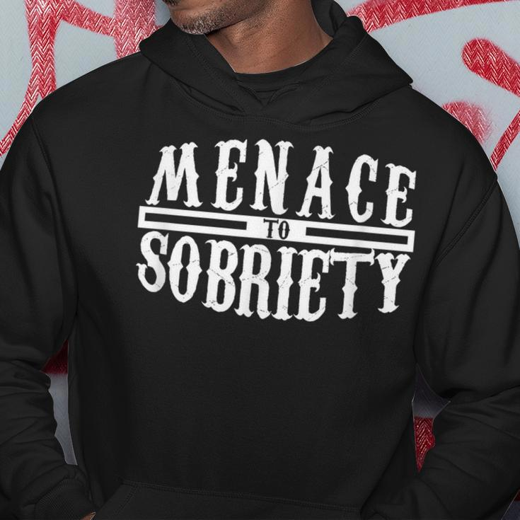 Funny Menace To Sobriety Pun Alcohol Drinking Drinker Hoodie Unique Gifts