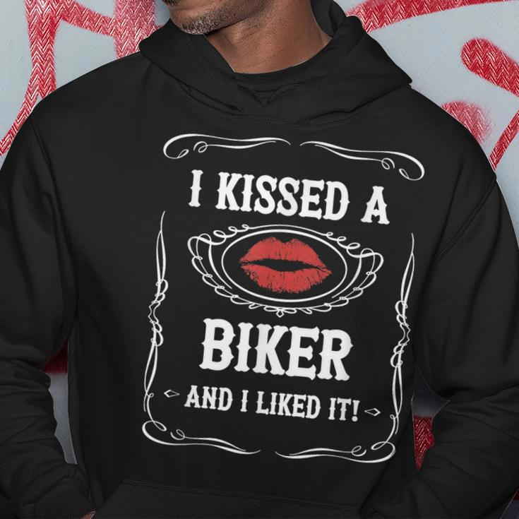 Funny Motorcycle I Kissed A Biker And I Liked It Hoodie Unique Gifts