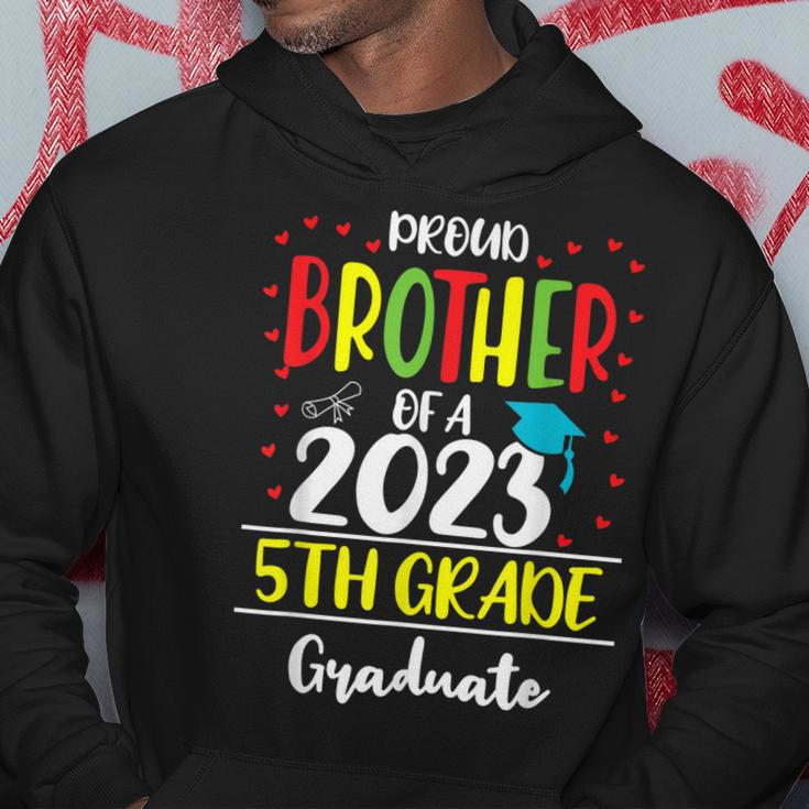 Funny Proud Brother Of A Class Of 2023 5Th Grade Graduate Hoodie Unique Gifts