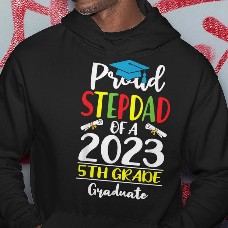 Funny Proud Stepdad Of A Class Of 2023 5Th Grade Graduate Hoodie Unique Gifts