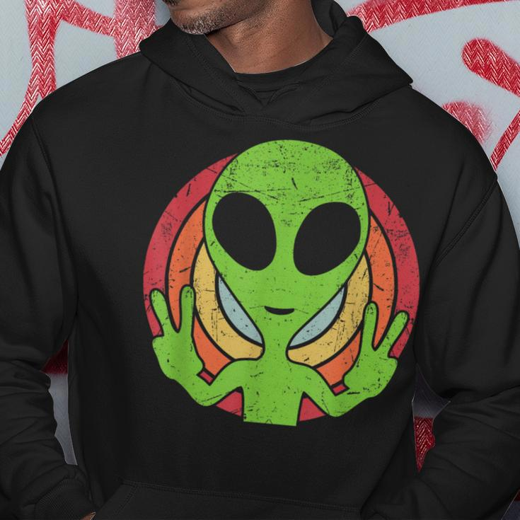 Retro 80'S Style Vintage Ufo Lover Alien Space Hoodie Funny Gifts