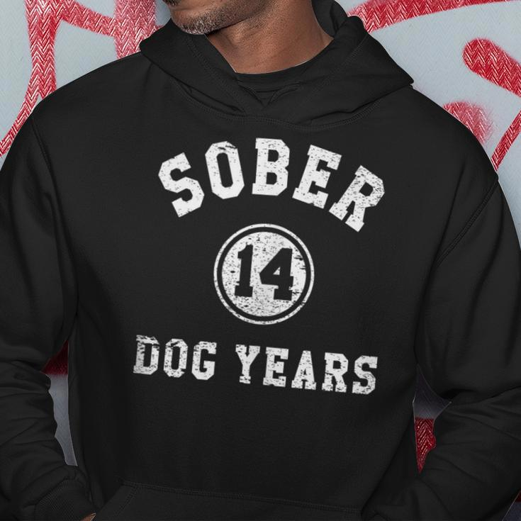 Funny Sober Gift Sober 14 Dog Years Anti Drug And Alcohol Hoodie Unique Gifts