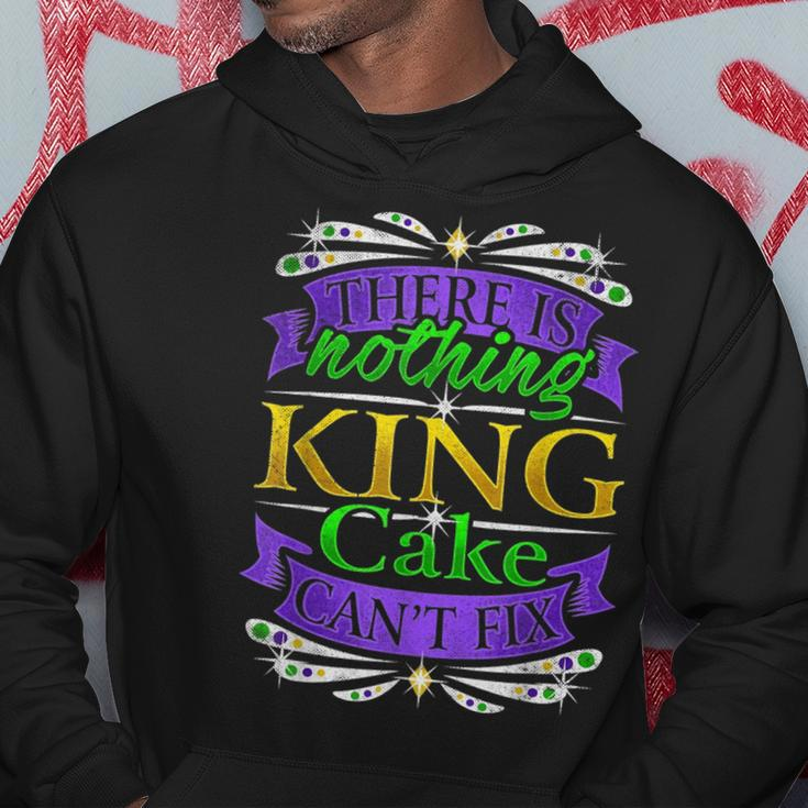 Funny There Is Nothing King Cake Cant Fix Novelty Pun Humor Hoodie Unique Gifts