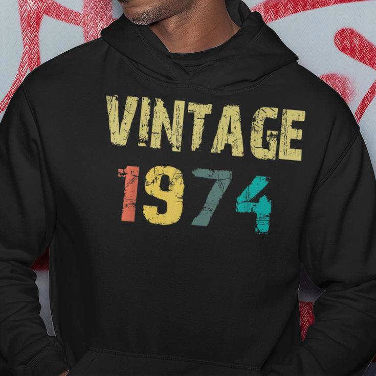 Funny Vintage Born In 1974 Retro 45Th Birthday Gifts Hoodie Unique Gifts