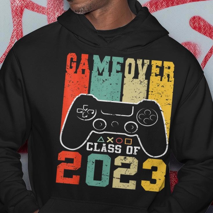Game Over Class Of 2023 Video Games Vintage Graduation Gamer Hoodie Unique Gifts