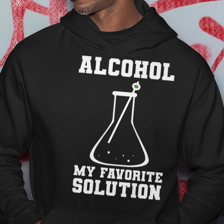 Geeky Chemisty | Alcohol Is My Favorite Solution Funny Hoodie Unique Gifts