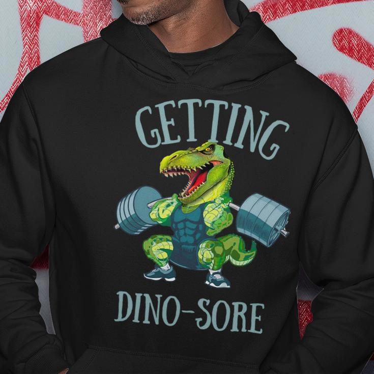 Getting Dinosore Funny Weight Lifting Workout Gym Hoodie Unique Gifts