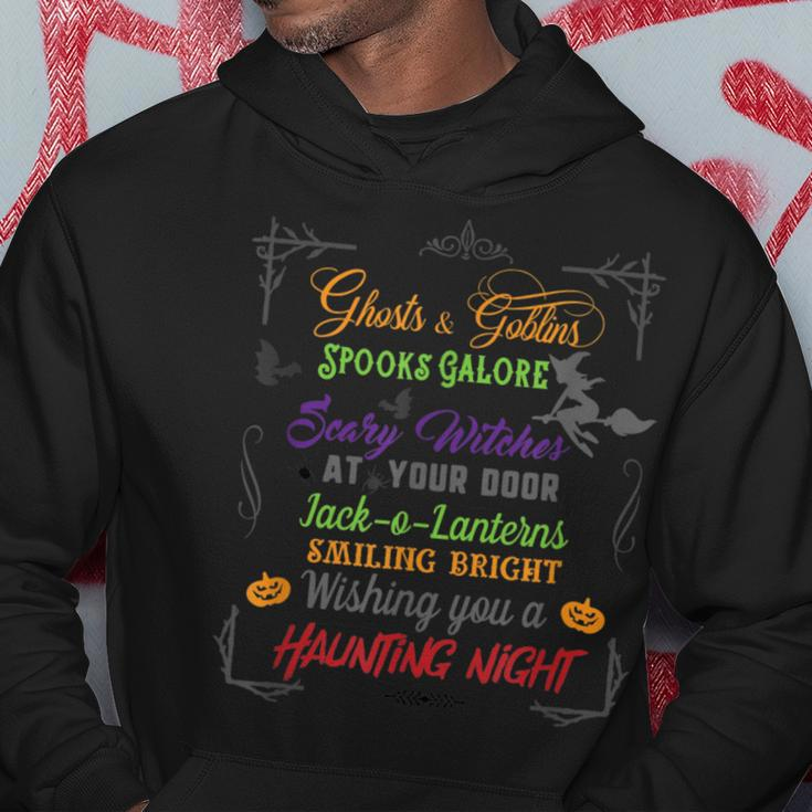 Ghosts Goblins & Spooks Galore Scary Witches At Your Door Hoodie Unique Gifts