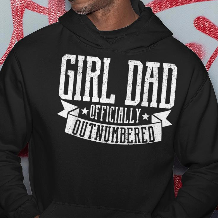 Girl Dad Officially Outnumbered Funny Dad Of Girls Daddy Hoodie Funny Gifts