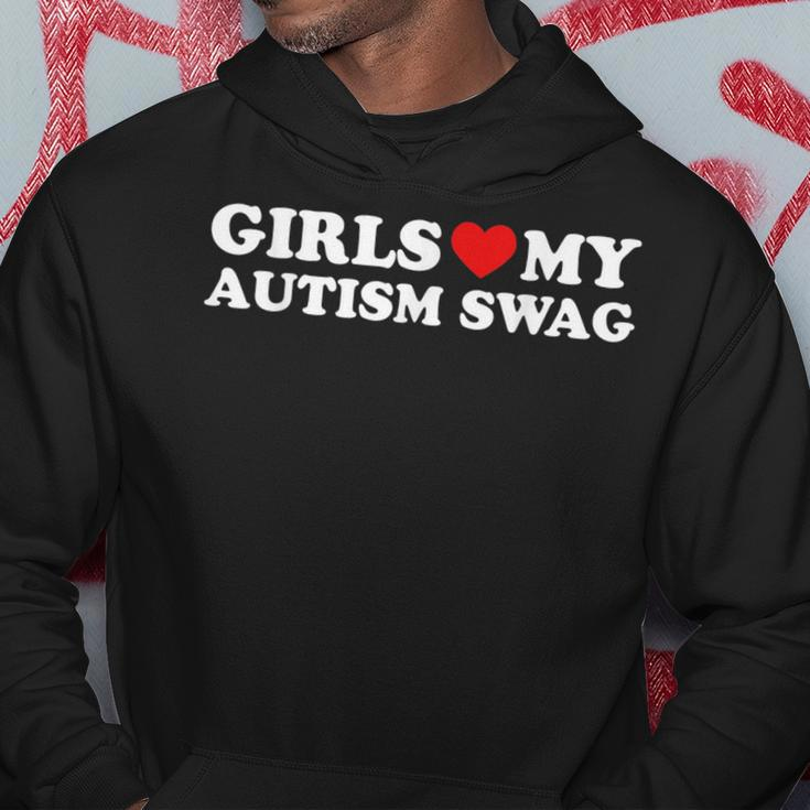 Girls Love My Autism Swag Funny Autistic Boy Gifts Awareness Hoodie Unique Gifts
