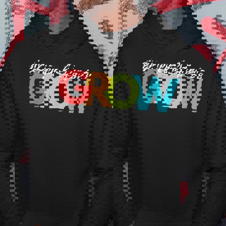 Give Yourself Time To Grow Inspirational Motivational Growth Motivational Funny Gifts Hoodie Unique Gifts