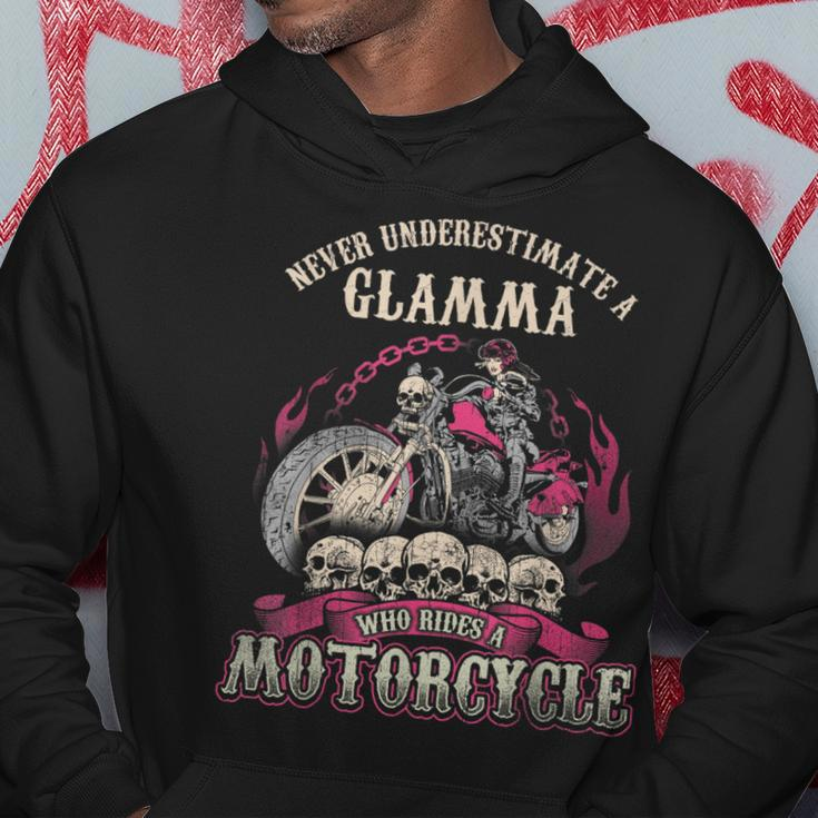 Glamma Biker Chick Never Underestimate Motorcycle Hoodie Funny Gifts