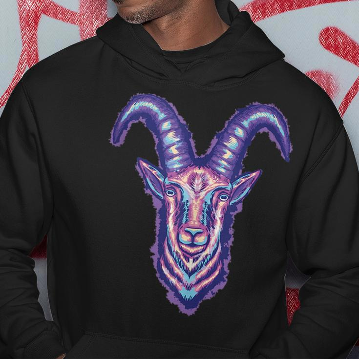 Goat Drawing Horns Scary Creepy Hoodie Unique Gifts