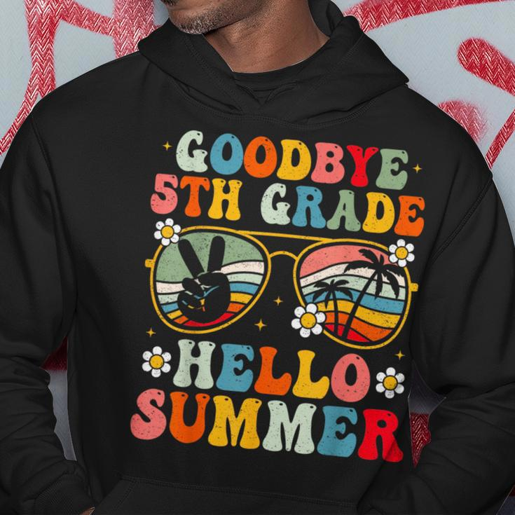 Goodbye 5Th Grade Hello Summer Groovy Fifth Grade Graduate Hoodie Unique Gifts