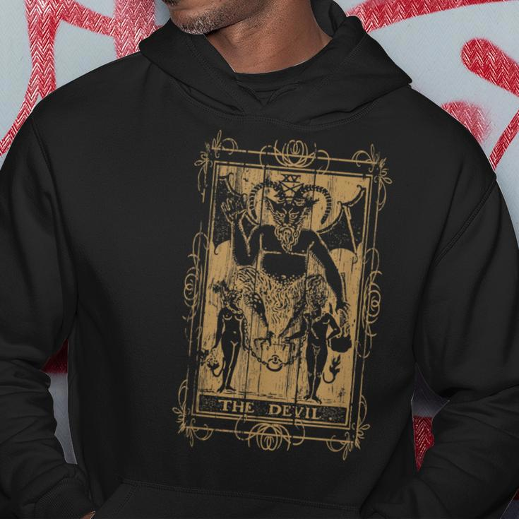 Goth Clothing Tarot Card The Devil Witchy Occult Horror Tarot Hoodie Unique Gifts
