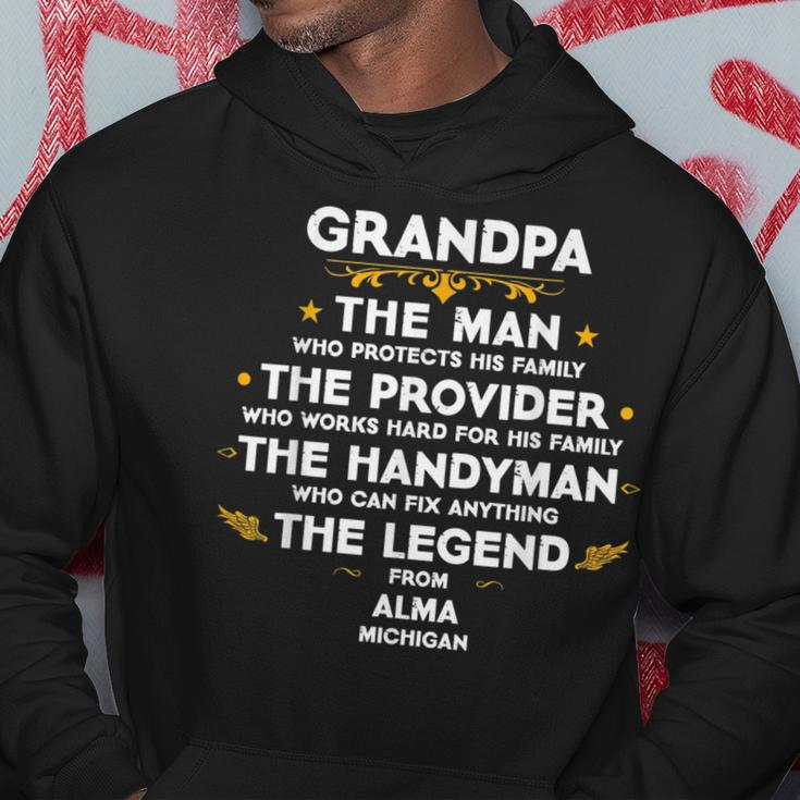 Grandpa Family Quote Usa City Alma Michigan Hoodie Unique Gifts
