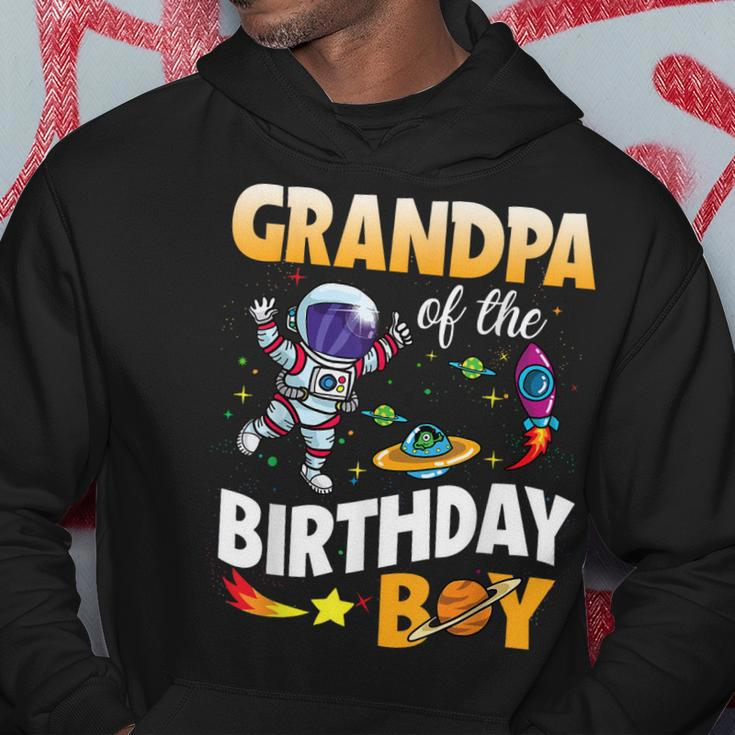 Grandpa Of The Birthday Boy Space Astronaut Birthday Family Hoodie Unique Gifts
