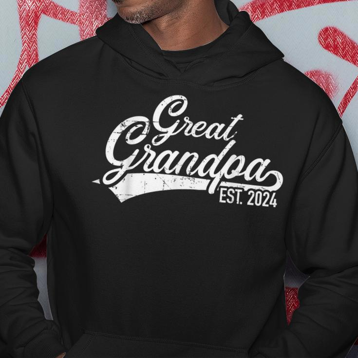 Great Grandpa Est 2024 For Pregnancy Announcement Hoodie Funny Gifts