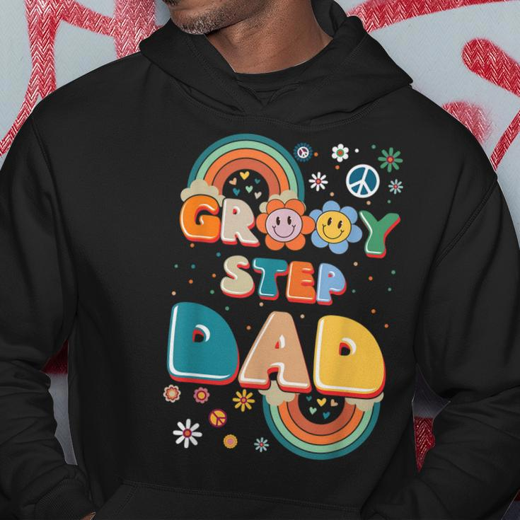 Groovy Step Dad Stepdaddy Step Father Fathers Day Retro Gift For Mens Hoodie Funny Gifts