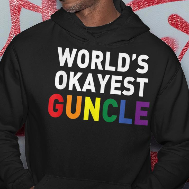 GuncleProud Of My Gay Uncle Worlds Okayest Guncle Hoodie Unique Gifts