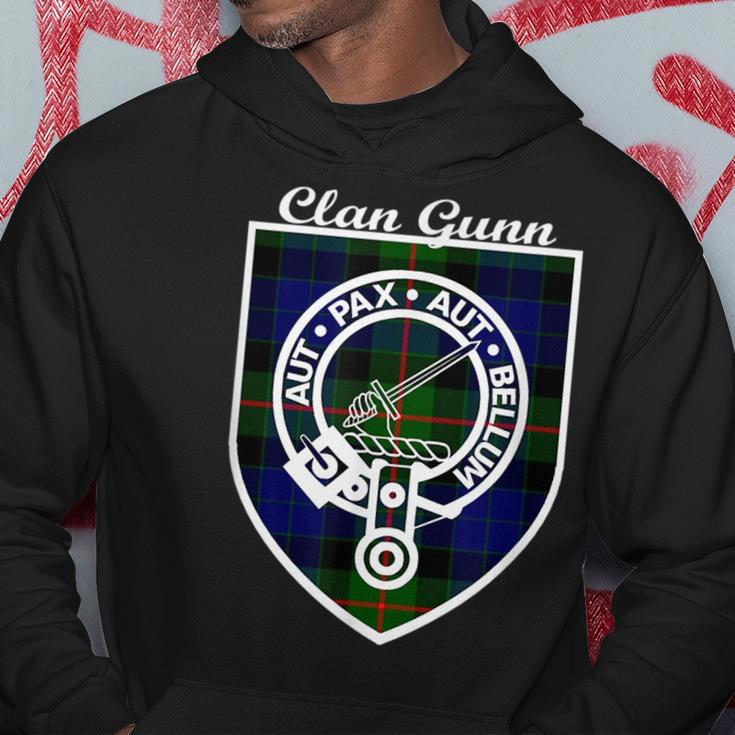 Gunn Surname Last Name Scottish Clan Tartan Badge Crest Funny Last Name Designs Funny Gifts Hoodie Unique Gifts