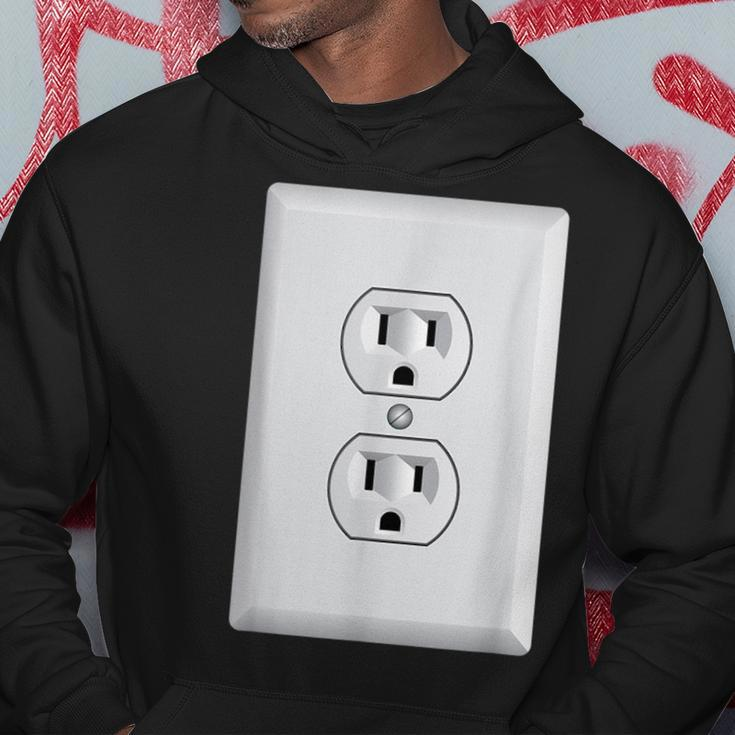 Halloween Costume Power Socket Funny Electrician Gift Idea Electrician Funny Gifts Hoodie Unique Gifts