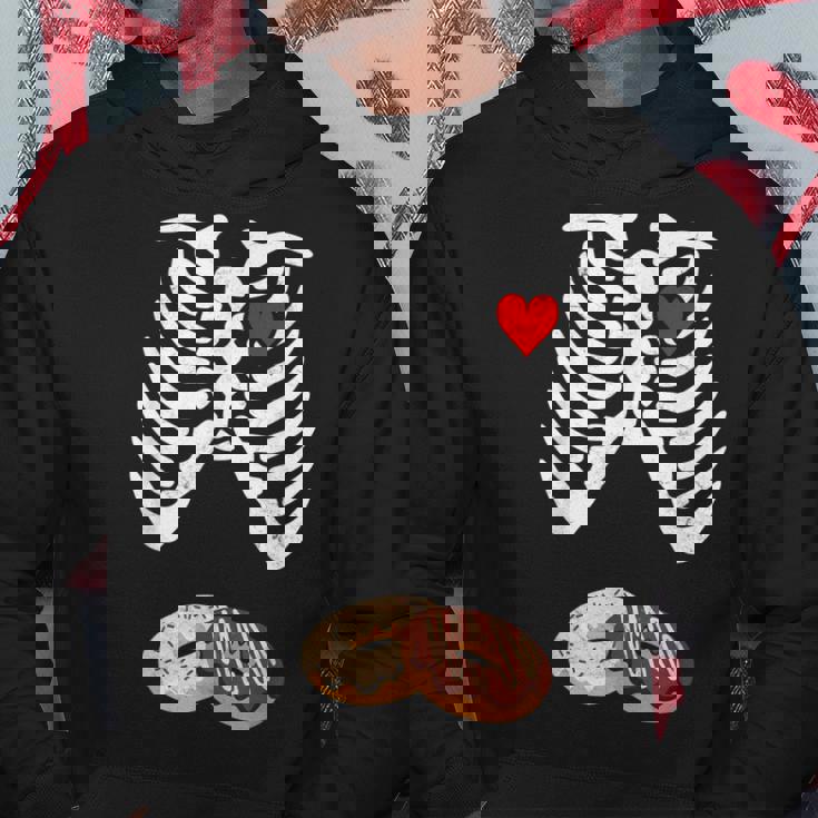 Halloween Pregnancy Dad Donut Baby Pregnant Skeleton Costume Hoodie Unique Gifts