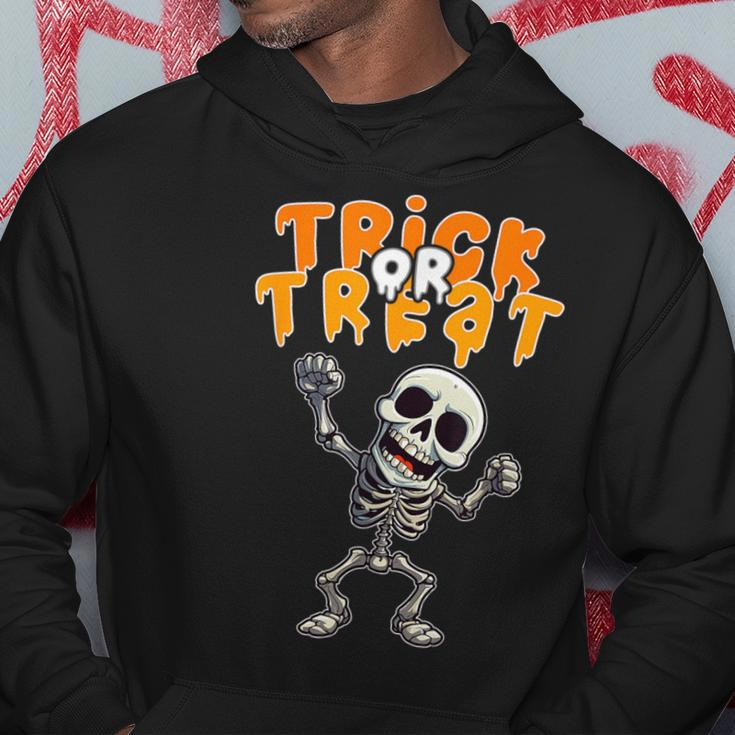 Halloween Spooky Skeleton Trick Or Treat Hoodie Unique Gifts
