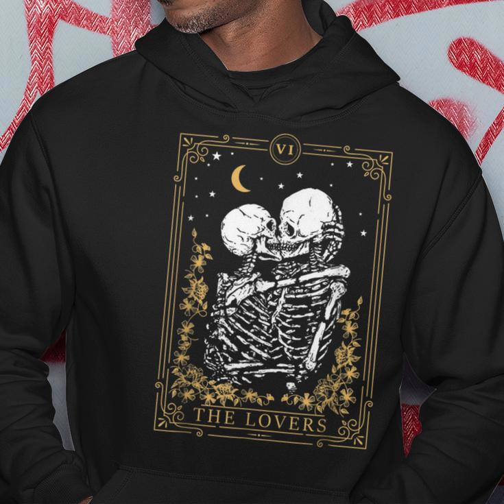 Halloween The Lovers Vintage Tarot Card Magic Occult Witch Magic Funny Gifts Hoodie Unique Gifts