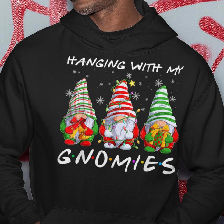 Hanging With Gnomies Gnomes Light Christmas Pajamas Mathicng Hoodie Personalized Gifts