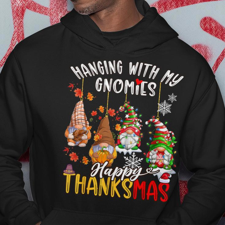 Hanging With My Gnomies Happy Thanksmas Thanksgiving Xmas Hoodie Personalized Gifts