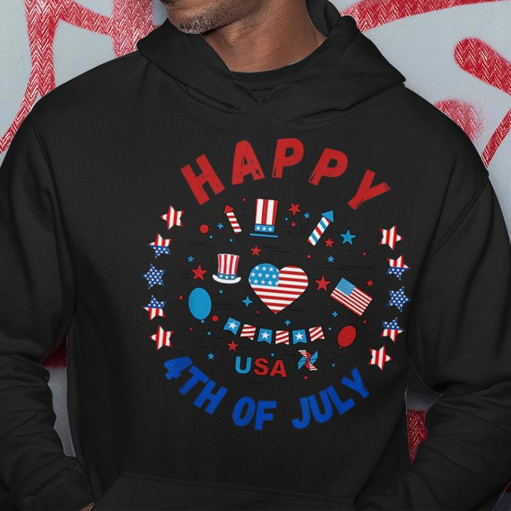 Happy 4Th Of July 2023 Usa Flag Happy Independence Day 2023 Usa Funny Gifts Hoodie Unique Gifts