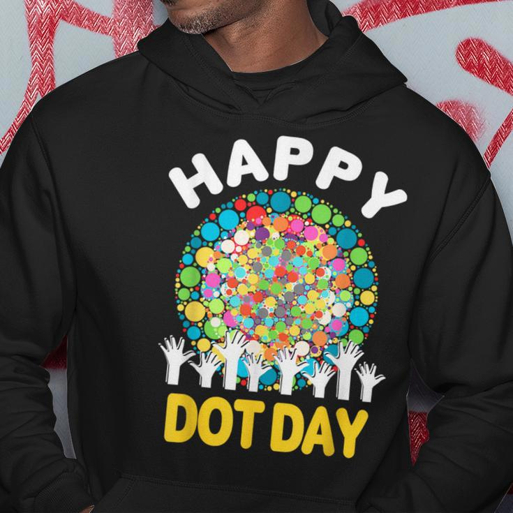 Happy Dot Day 2023 Colorful Dot Hand International Dot Day Hoodie Unique Gifts