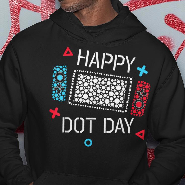 Happy Dot Day Gamers Boy Game Controller Colourful Polka Dot Hoodie Unique Gifts