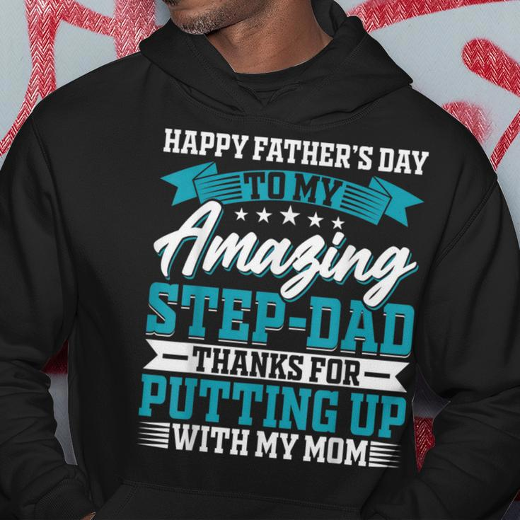 Happy Father’S Day To My Amazing Step-Dad - Fathers Day Hoodie Funny Gifts