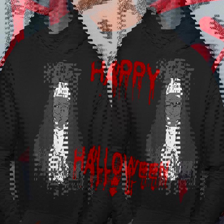 Happy Halloween Scary Nun Costume Cosplay Horror Gift Bloody Hoodie Unique Gifts