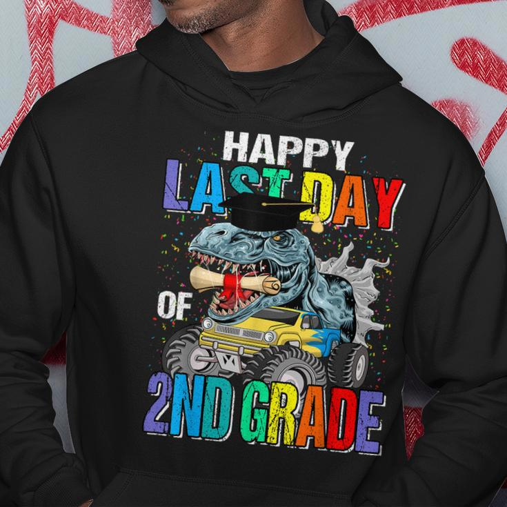 Happy Last Day Of 2Nd Grade Monster Truck Dinosaur Hoodie Unique Gifts