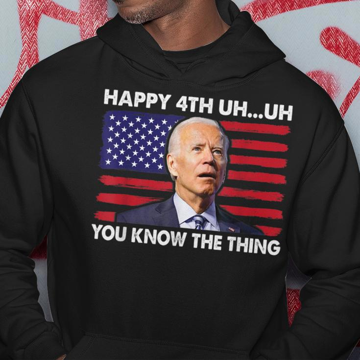 Happy Uh You Know The Thing 4Th Of July Funny Confused Retro Hoodie Unique Gifts