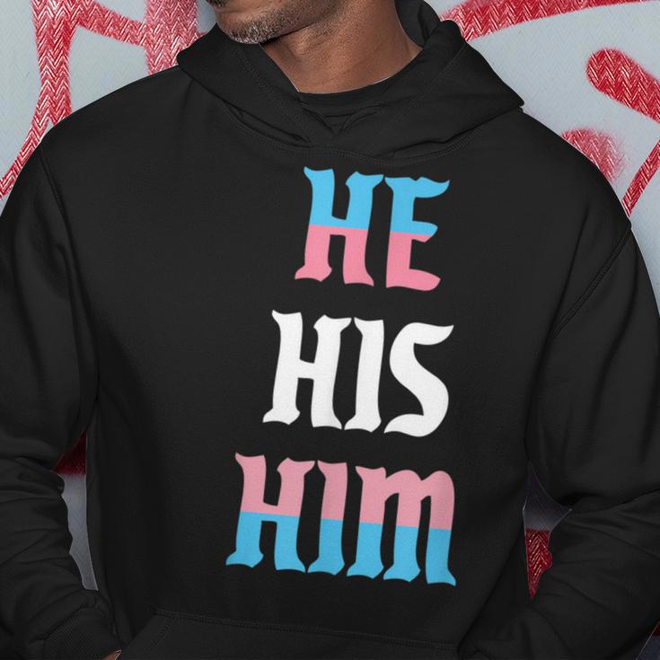 He His Him Pronouns Lgbtqia Transgender Trans Pride Flag Hoodie Mazezy