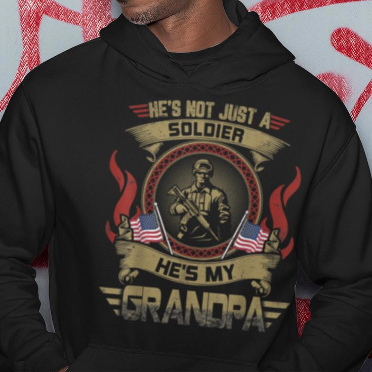 He Is Not Just A Soldier He Is My Grandpa Funny Veteran Hoodie Unique Gifts