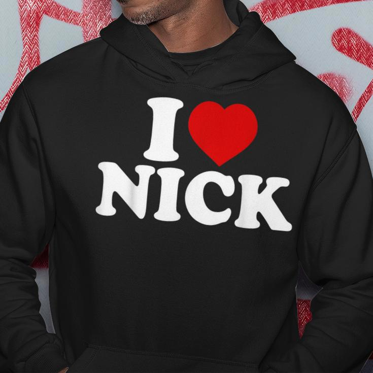 I Heart Nick First Name I Love Nick Personalized Stuff Hoodie Personalized Gifts