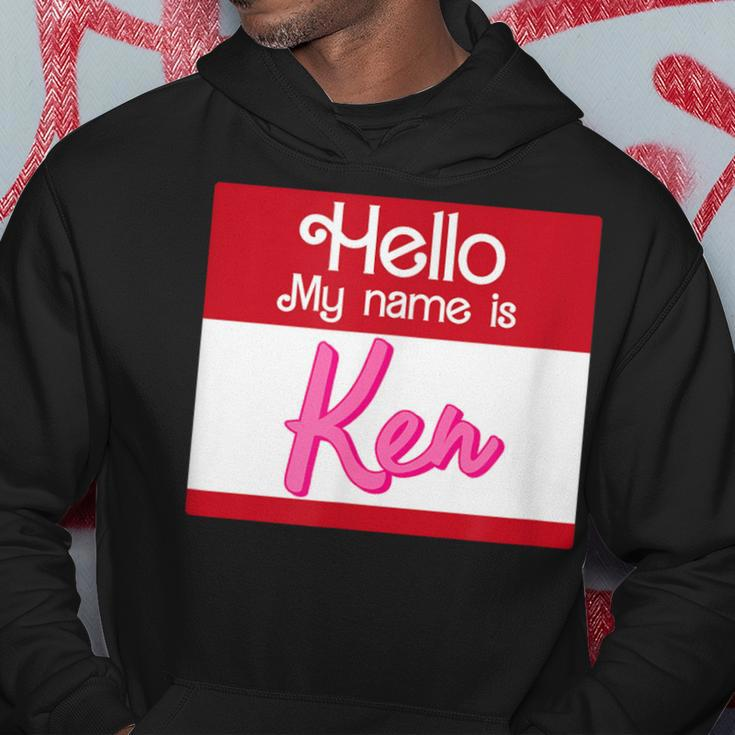 Hello My Name Is Ken Halloween Name Tag Personalized Hoodie Funny Gifts