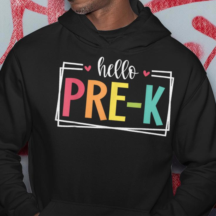 Hello Pre-K First Day Of School Welcome Back To School Hoodie Funny Gifts