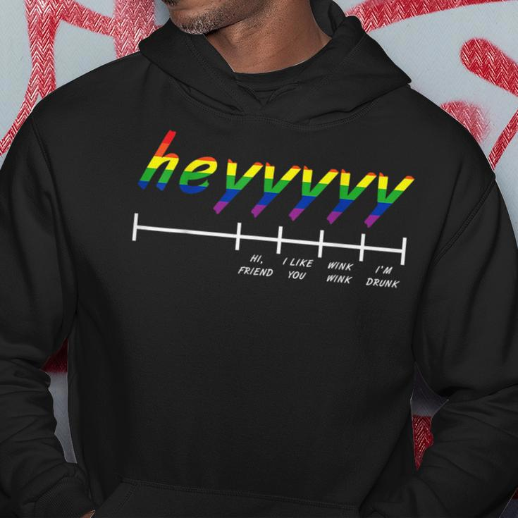 Heyyy Gay Humor Saying Drinking Pride Lgbtq Funny Lgbt Gift Hoodie Unique Gifts