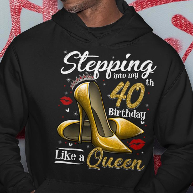 High Heels Stepping Into My 40Th Birthday 40 And Fabulous Hoodie Unique Gifts