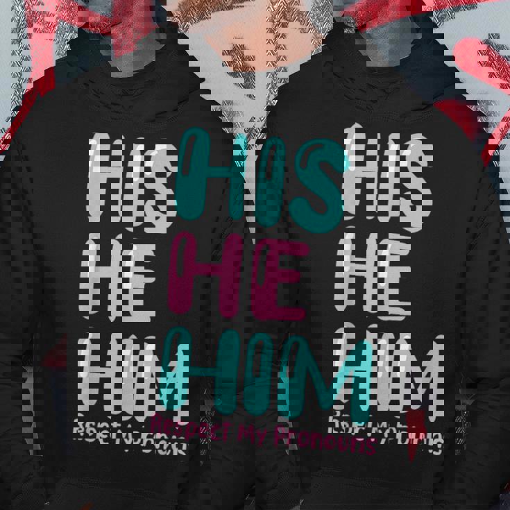 His He Him Respect My Pronouns Transgender Pride Trans Men Hoodie Unique Gifts