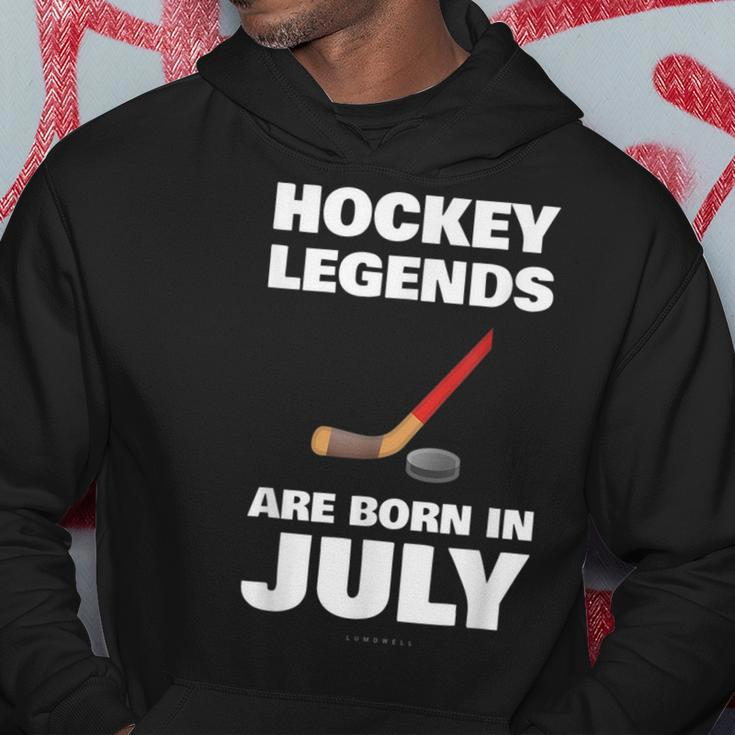 Hockey Legends Are Born In July Funny Hockey Hockey Funny Gifts Hoodie Unique Gifts