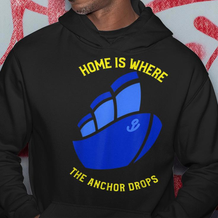 Home Is Where Quote - Anchor Drops Cruise Vacation Hoodie Unique Gifts