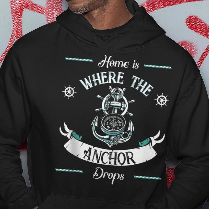 Home Is Where The Anchor Drops Compass Captain Hoodie Unique Gifts