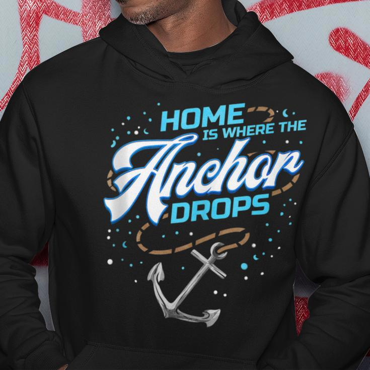 Home Is Where The Anchor Drops Houseboat Hoodie Unique Gifts